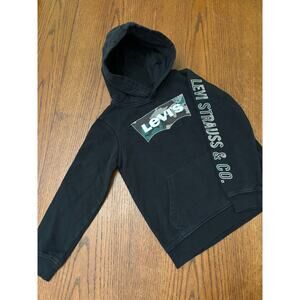 Levis Black Pullover Sweatshirt with Camo Logo Size Kids 5/6